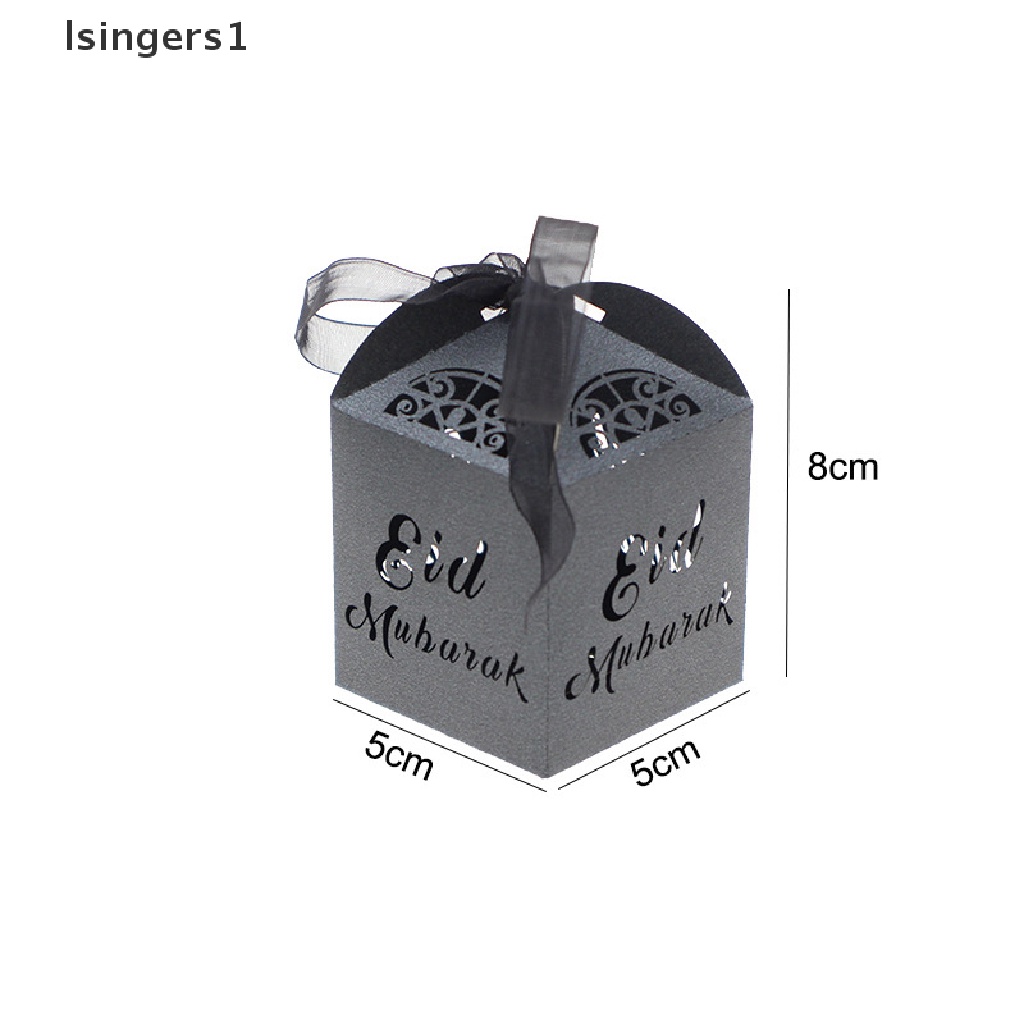 (lsingers1) 10pcs / Set Kotak Permen Desain EID Mubarak Untuk Hadiah Ulang Tahun
