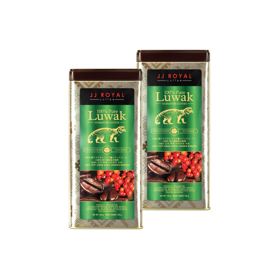 

ASLII Bundling Duo JJ Royal Coffee 100% Pure Luwak Signature Ground Tin100gr