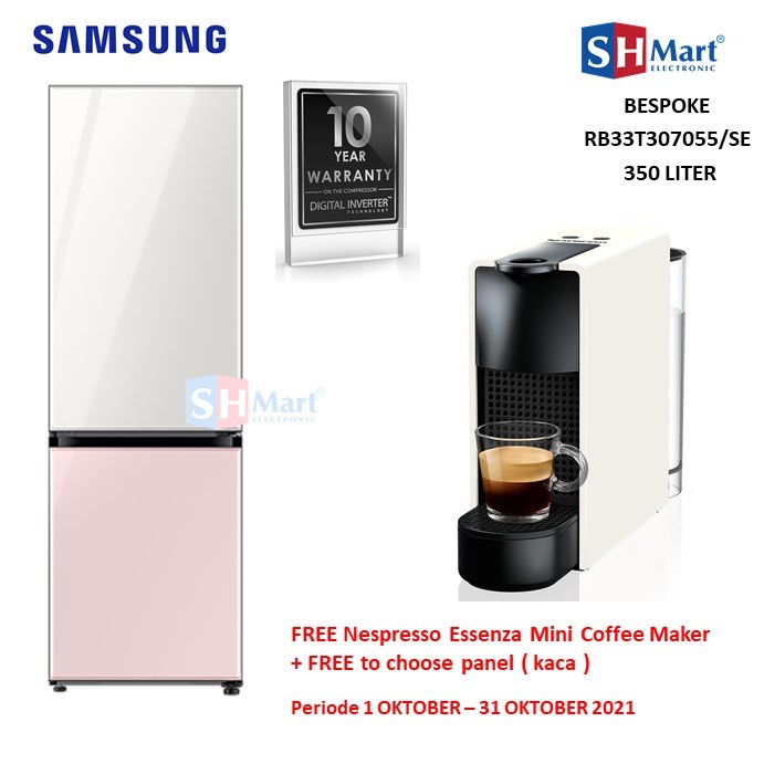 SAMSUNG KULKAS 2 PINTU BESPOKE BOTTOM FREEZER RB33T307055SE / RB33T KAPASITAS 328 LITER MEDAN