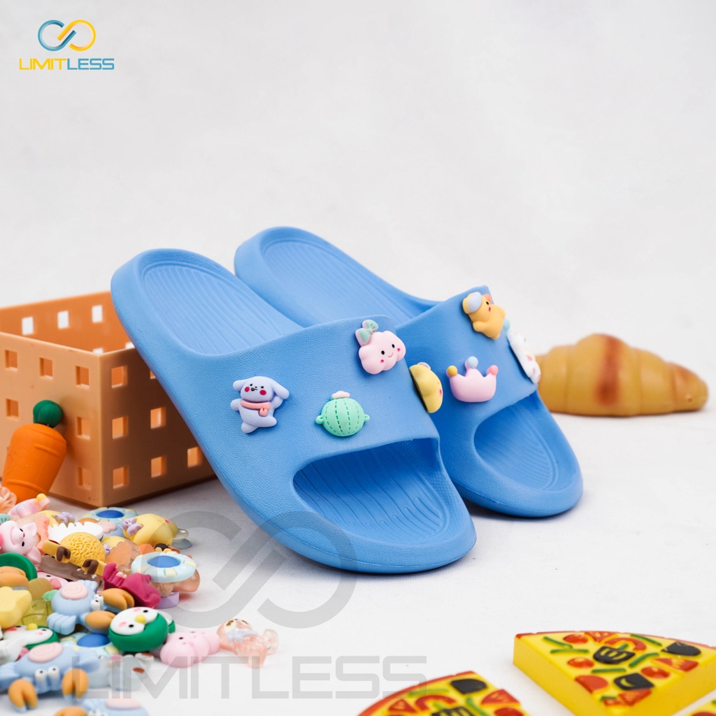 Sandal Anak Selop Anak Jelly Stiker 3D Sandal Anak Perempuan Mainan Clay Sendal Anak Cowok Empuk Premium Anti Slip