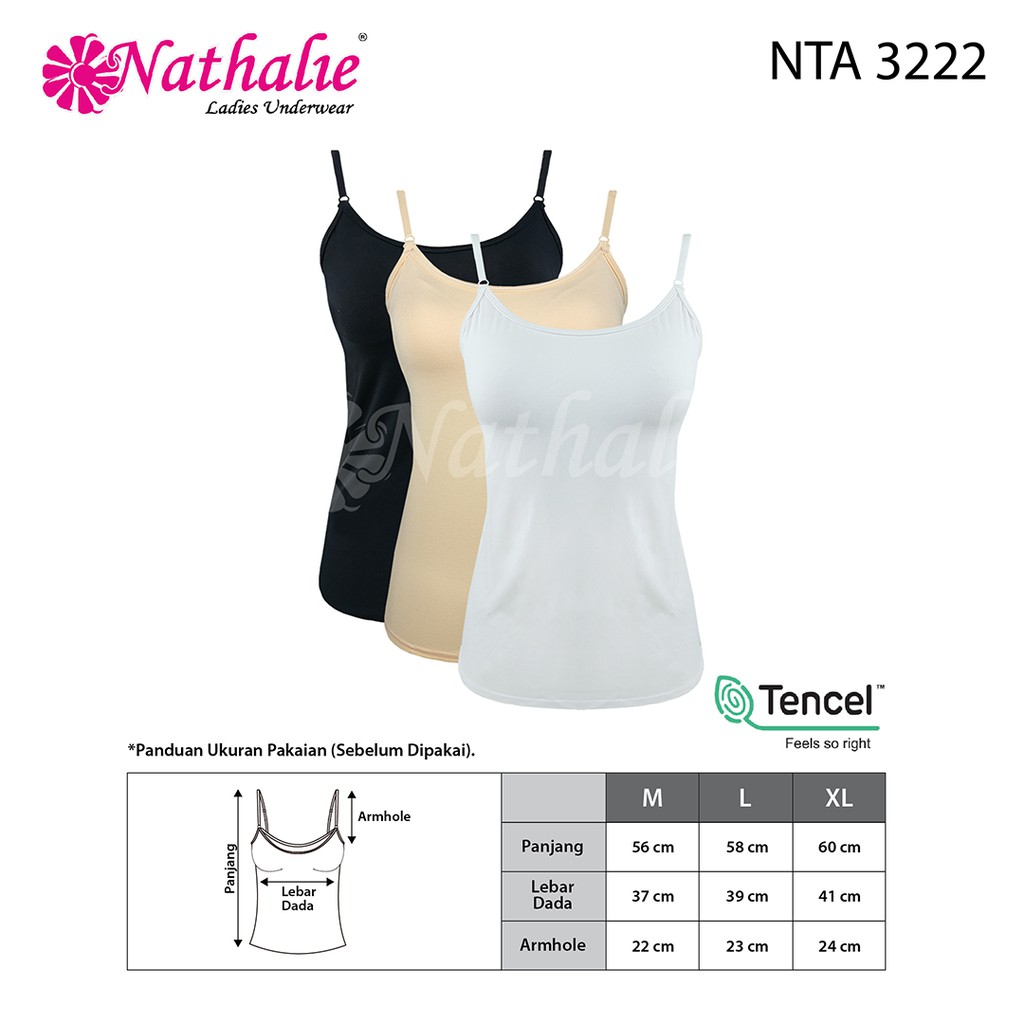 Nathalie Tanktop Bra Premium Modal Fabric Isi 1Pcs NTA 3222-1