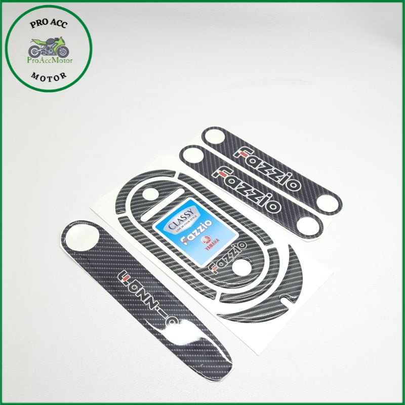 paket Stiker Carbon SpeedoMeter Fazzio Body samping Dasi Fazzio