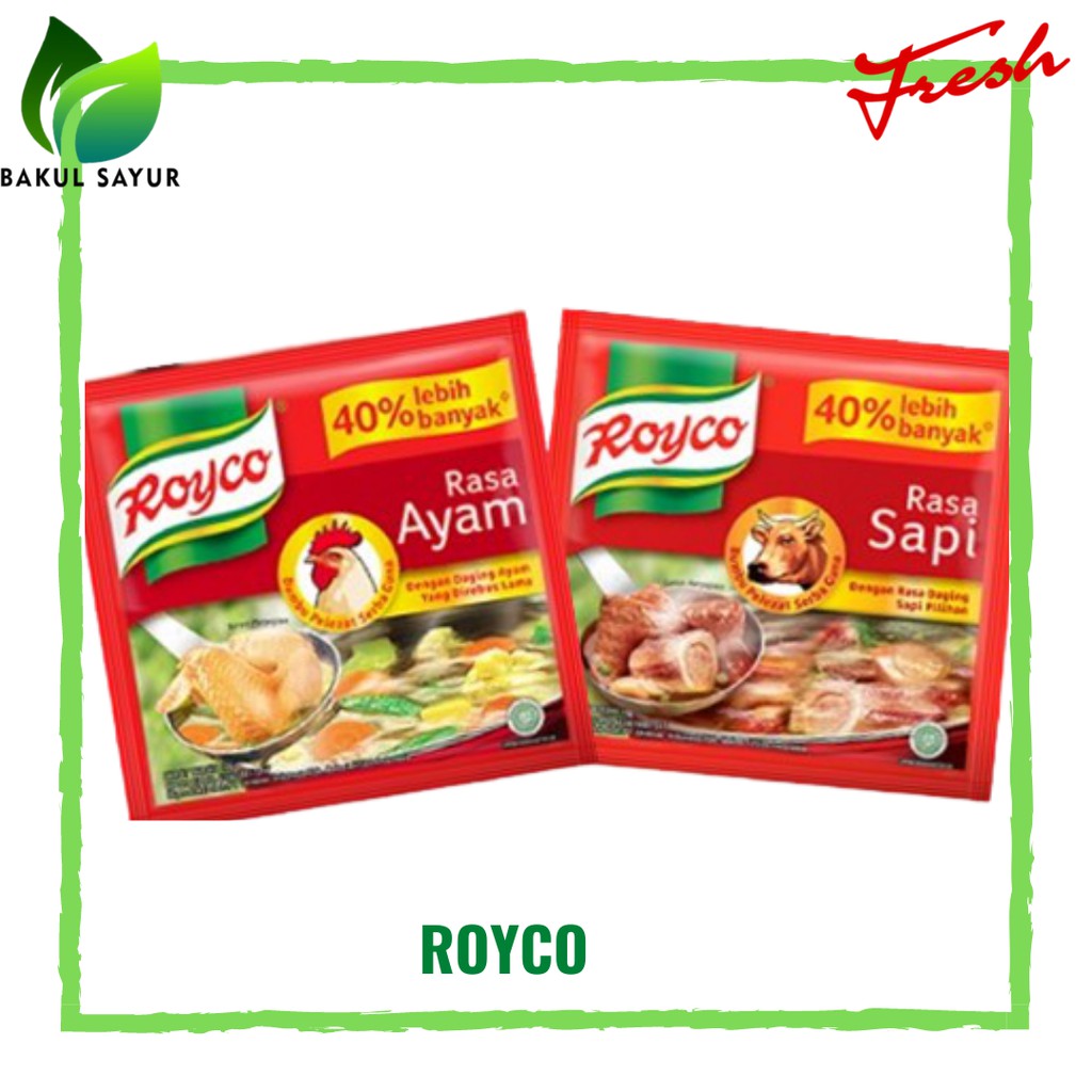 

ROYCO PENYEDAP RASA AYAM DAN SAPI - SAYUR SEGAR JAKARTA TIMUR