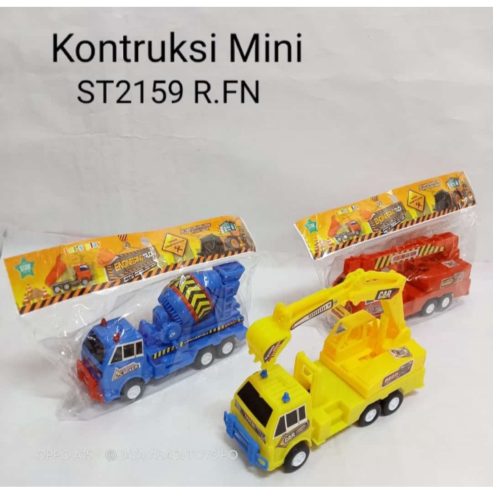 ST 2159 - Mainan Truk Konstruksi Mesin Pullback / Builder Truck FC ST2159