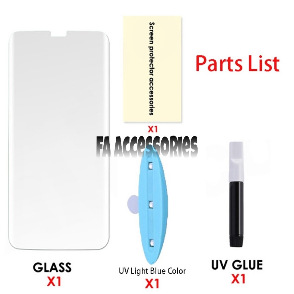 NANO OPTICS CURVED TEMPERED GLASS UV Type Samsung s7 edge S8 S9 S8+ S9+ Note 7/FE Note 8 9 S10E