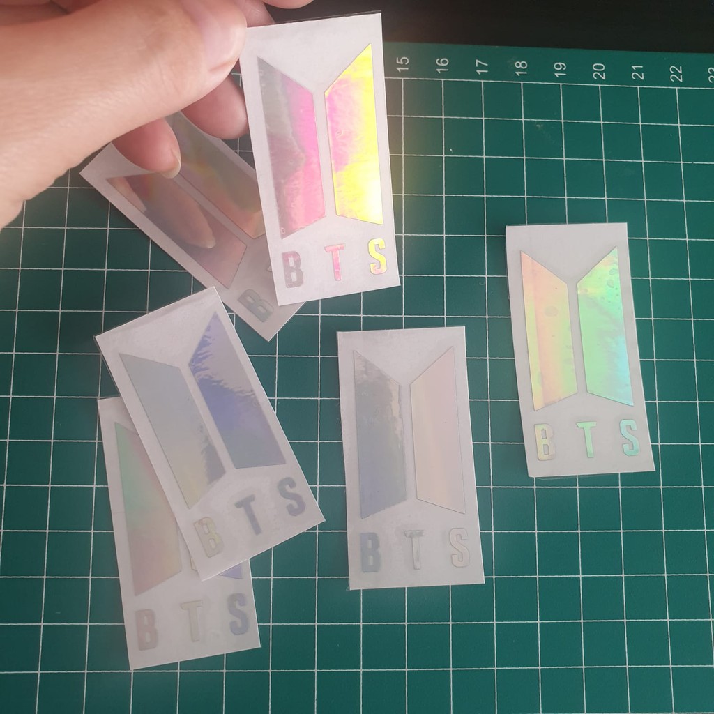 

Stiker logo BTS ARMY EXO HOLOGRAM