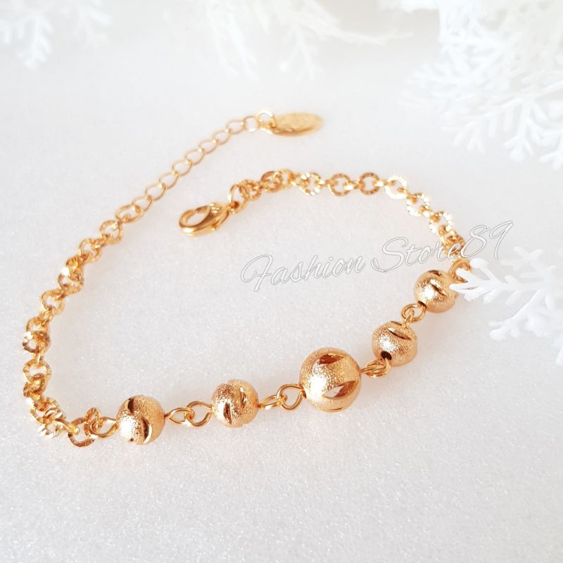 Gelang Tangan Rantai bola Perhiasan lapis emas gelang tangan dewasa xuping yaxiya
