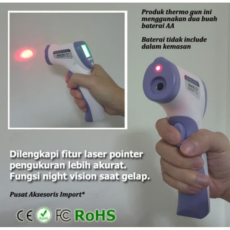 Thermometer Infrared Gun Termometer tembak - Termogun Thermogun Non Contact termurah