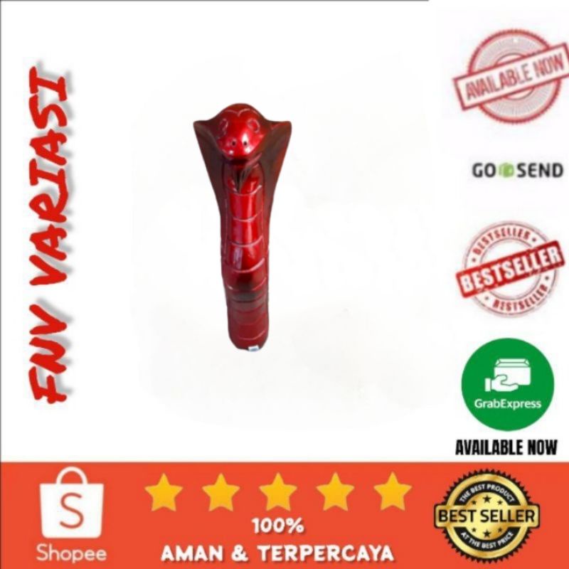 Knob Perseneling Kayu Model Kepala Ular Kobra Pendek