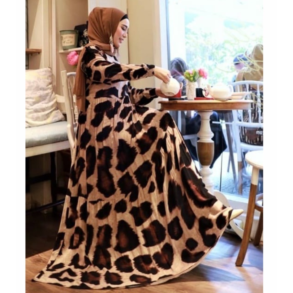 GAMIS MAXI DRESS RAYON PREMIUM LD 100 - 110 HOMEYDRESS BUSUI BAJU GAMIS SERAGAM MOTIF TERBARU V.2-DEGEA DRESS