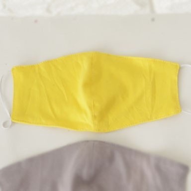 Masker Kain Cotton Combed 2 Lapis Bisa Tambah Tissue Yellow