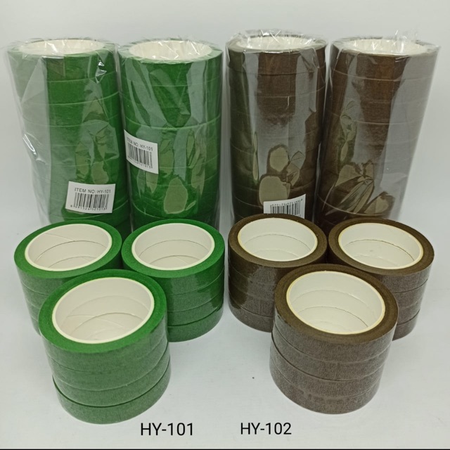 

Flora tape per roll hijau / coklat 10 yard