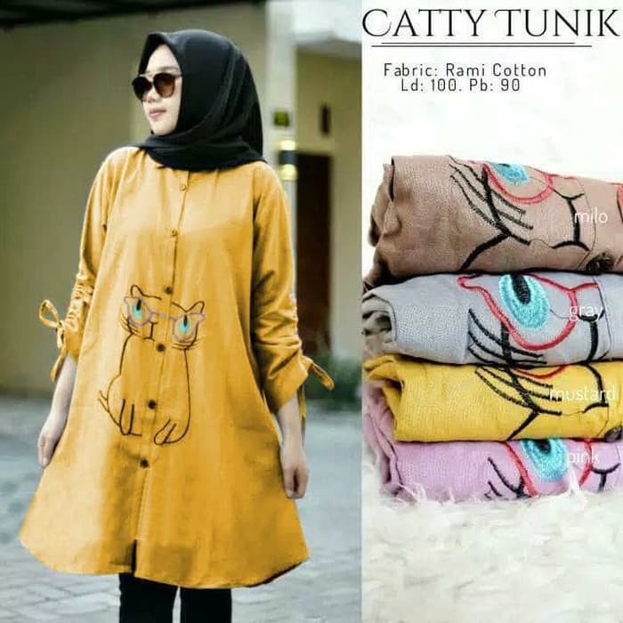 Tunik kucing/baju atasan tunik/baju tunik/tunik muslim/baju muslim