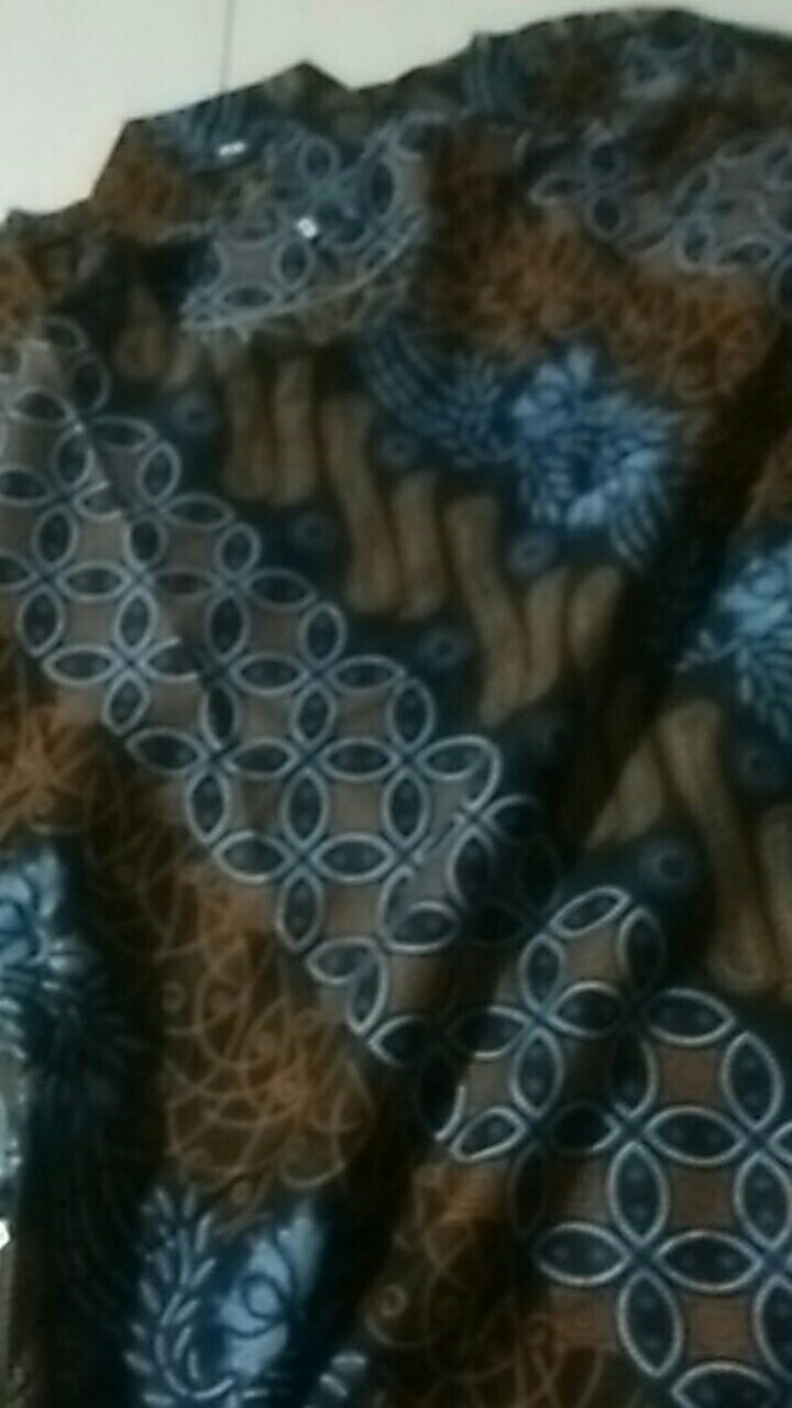 Batik Couple Gamis Busui Kombinasi Batik Couple Keluarga Katun Motif Seno Parang Biru Ori Bcp