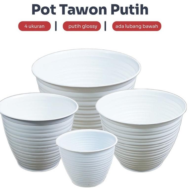ゃ POT Bunga Plastik Tawon Pot Madu Putih 1 Lusin ukuran 25 cm 15 cm Pot Tanaman 15cm 20cm 25cm Lebah