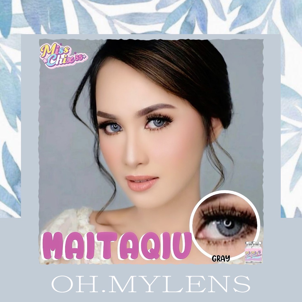 Softlens Minus Normal Beda Minus MAITAQIU GREY | Soflens Mines Warna Natural | Soflen Mata Minus Mat