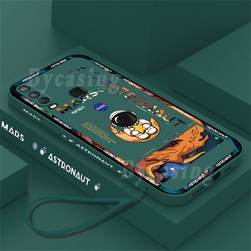 Soft Case Silikon Motif Astronot Untuk Huawei Y6P Y7A Y6 Pro 2019 Nova 7i Nova5T Nova3i Y9S P30 Lite