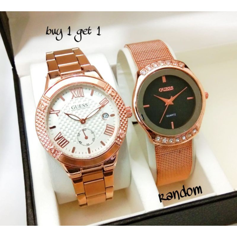 jam tangan GUES5 buy 1 get 1 d. 3,5cm. 175rb