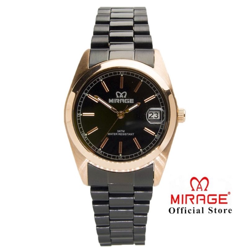 JAM TANGAN MIRAGE UNISEX PRIA DAN WANITA MODEL TERBARU RANTAI STAINLIS STEL