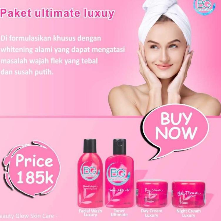 ⇁ PAKET BEAUTY GLOW BG SKINCARE LUXURY, ULTHYMATE, ACNE, BRIGHTENING, PLATINUM オ