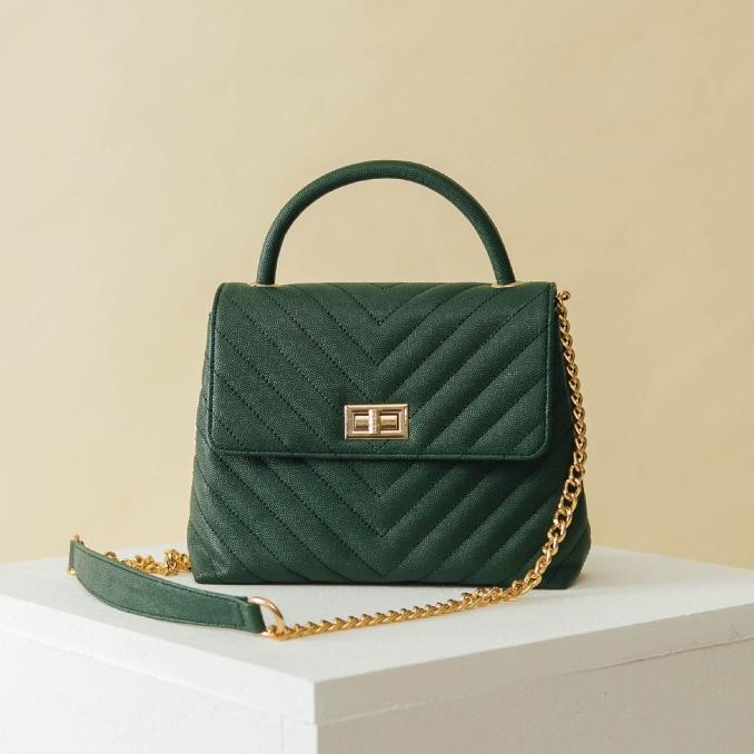 Tas Wanita Flap Bag Cameron Emerald Green Merche