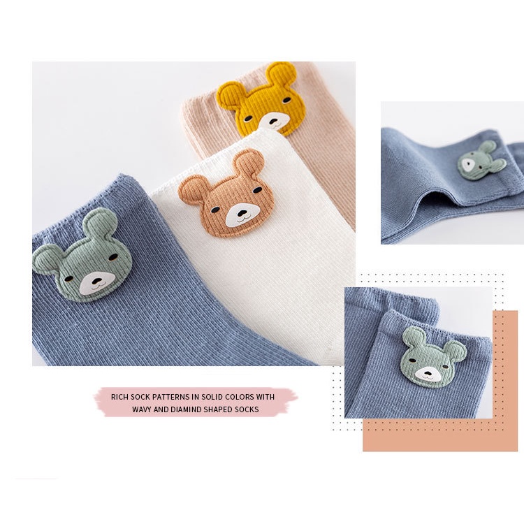 Set Kaus Kaki Anak 3D Boneka (3pasang) / Import Kids Socks Kaos Kaki Bayi Impor