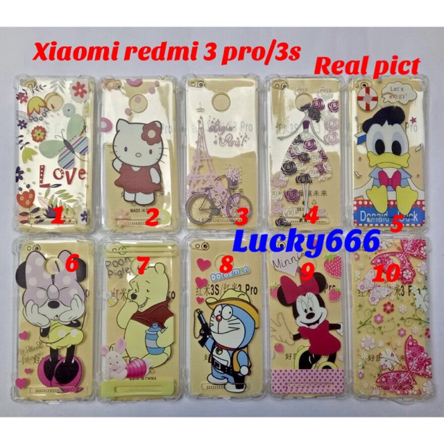 Soft case anti crack motif xiaomi redmi 3pro case anticrack karakter redmi 3 pro 3s