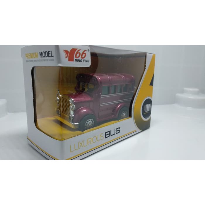 ELshops  Diecast Mobil Classical / klasik Luxurious Bus Classic Bus Maroon MY66
