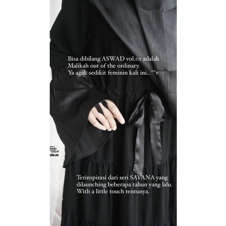 ASWAD BLACK SERIES GAMIS DAN KHIMAR BY ABAYA MALIKAH