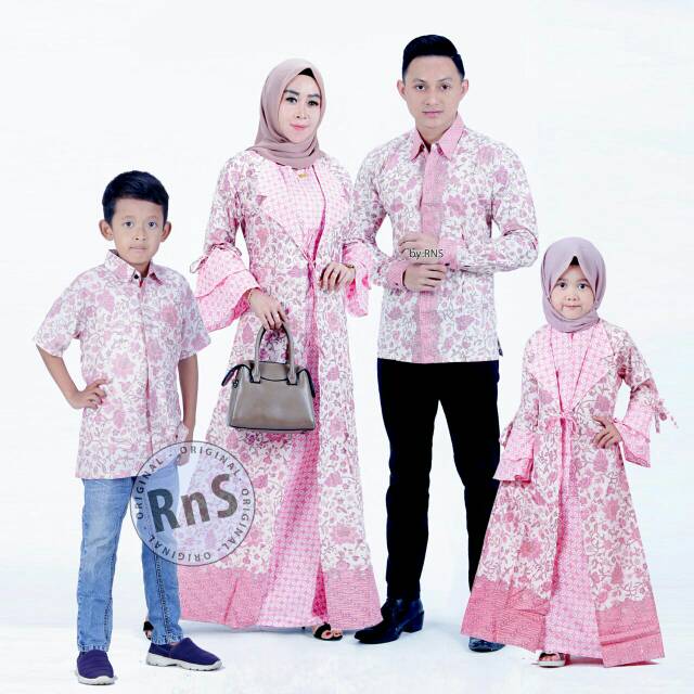 WOU BATIK COUPLE Busui Sibulan Family Model Gamis Adipati Keluarga Anak Cewek dan Cowok - KG053