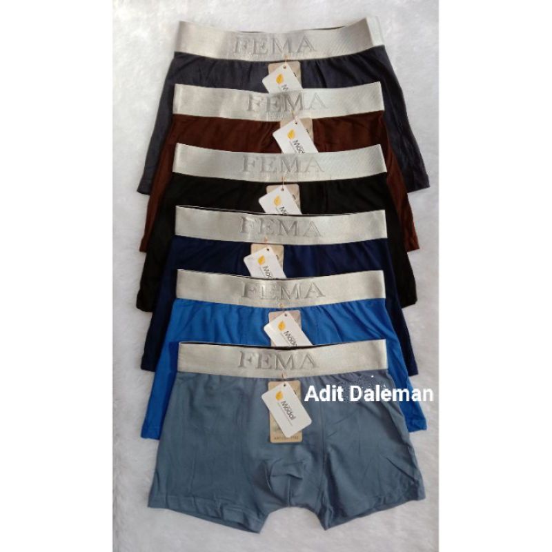 12 pcs CD pria model boxer murah | boxer pria bahan katun | CD boxer lupo dan fema