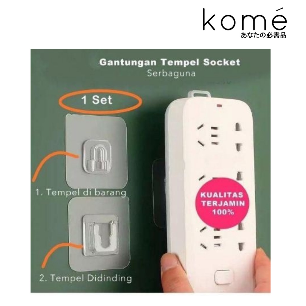 GANTUNGAN TEMPEL SOCKET HOOK 1 PASANG / GANTUNGAN PLUS MINUS DOUBLE TAP