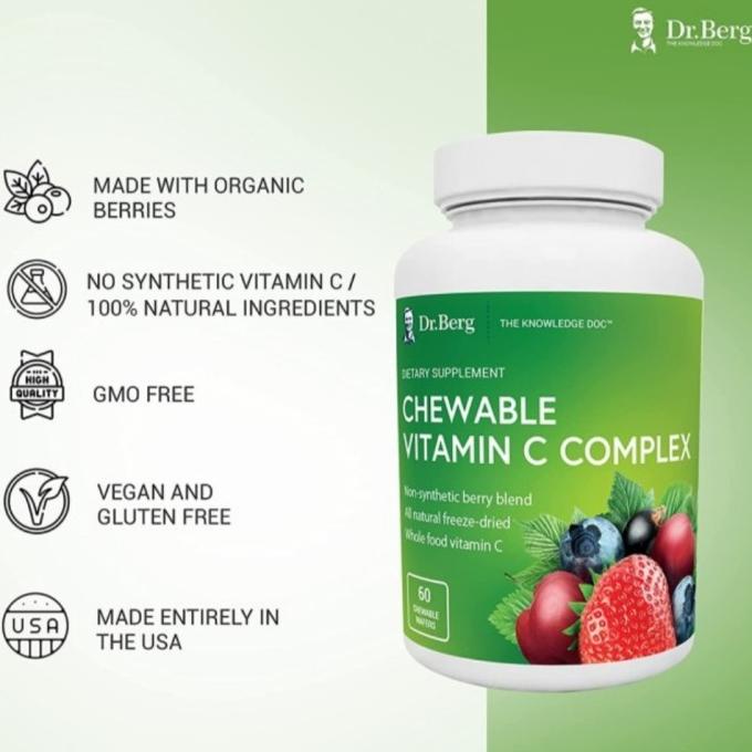 Jual DR BERG CHEWABLE VITAMIN C COMPLEX 60CHEW VITAMIN C BUAH2AN MURNI