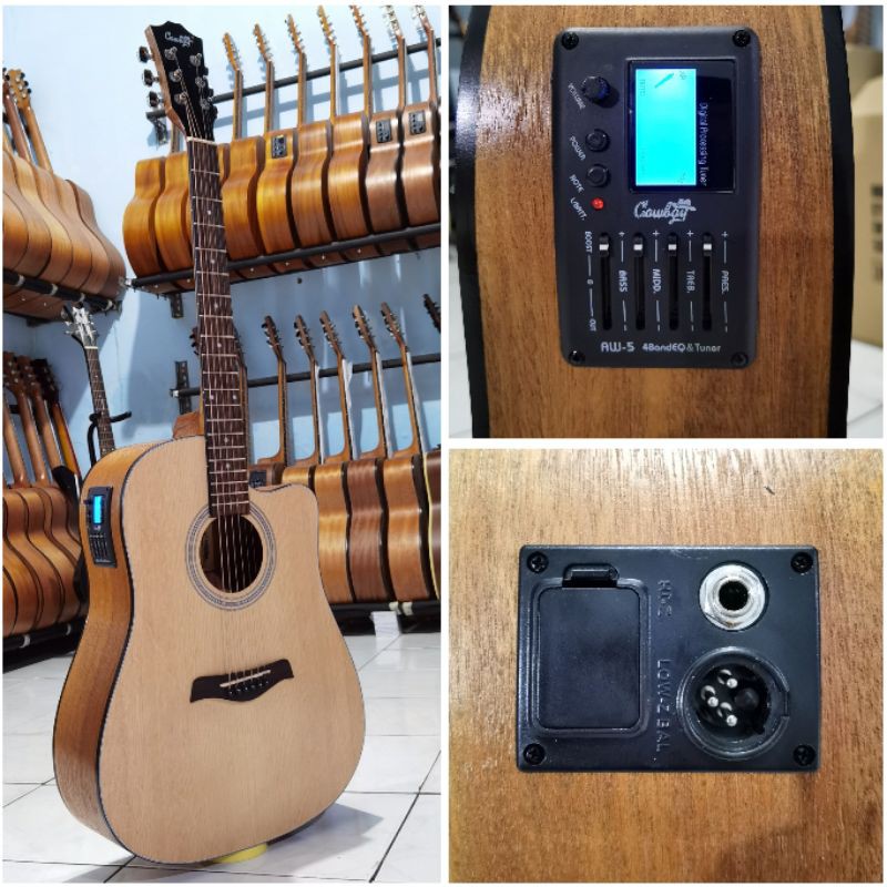 Gitar Cowboy GWC-240NA / GWC 240 NA Akustik Elektrik Tuner Original