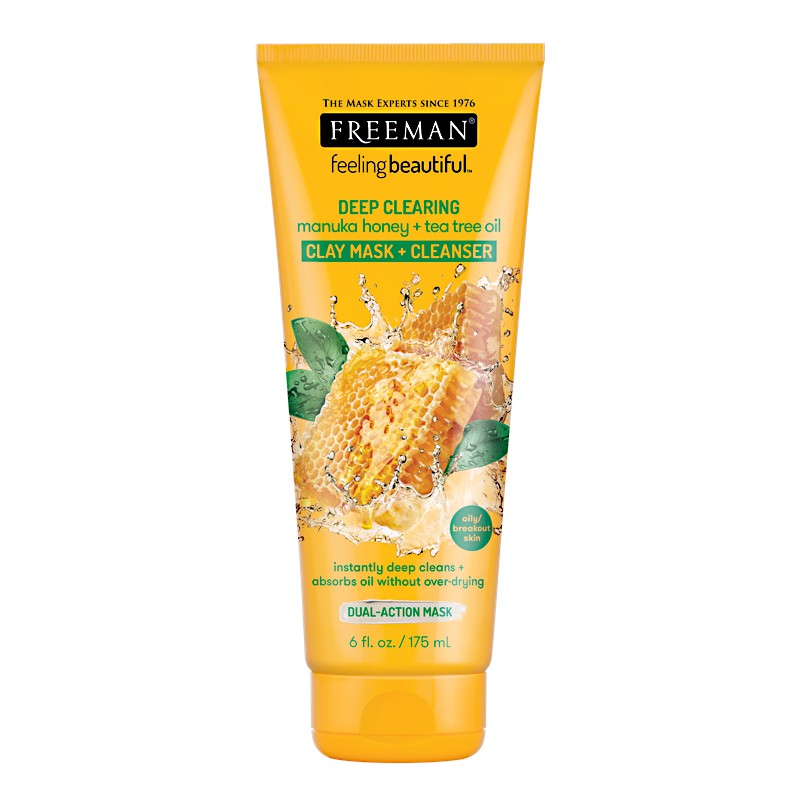 

Freeman Feeling Beautiful Deep Clearing Manuka Honey & Tea Tree Oil Clay Mask and Cleanser 175ml