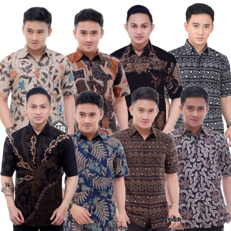 Hem Batik Pria Lengan Pendek - Baju Batik Pria - Hem Batik Pria Jumbo M L XL XXL 3XL 4XL 5XL