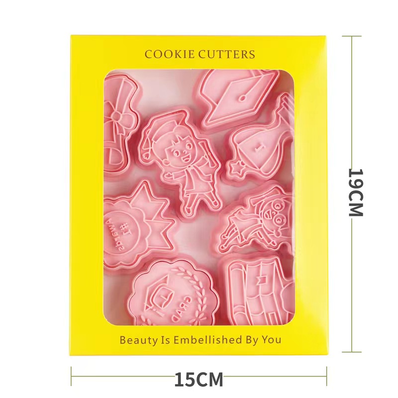 Cookie Cutter 8Pcs Graduation Cetakan Cookies Kue Kering Biskuit 17