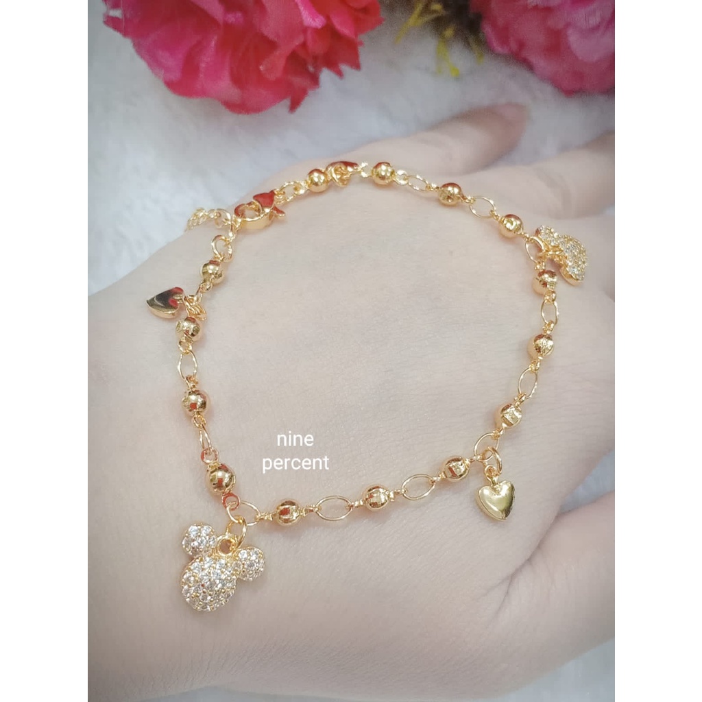 gelang rantai anak permata MICKEY
