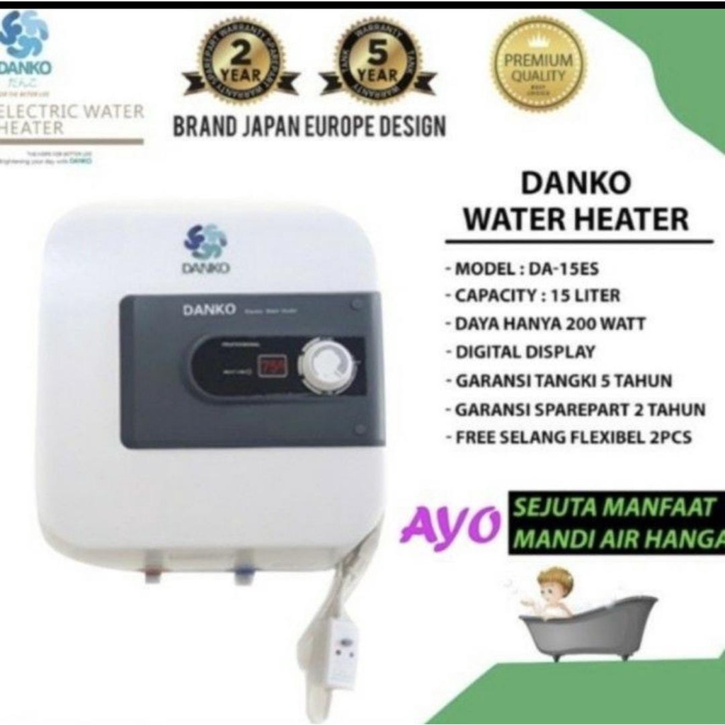 WATER HEATER DANKO 15 Liter DAN 30LITER- TERMURAH