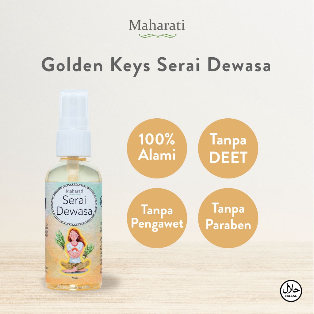 MAHARATI SERAI DEWASA ANTI NYAMUK ALAMI INDOOR &amp; OUTDOOR [ 250ML - 500ML ]