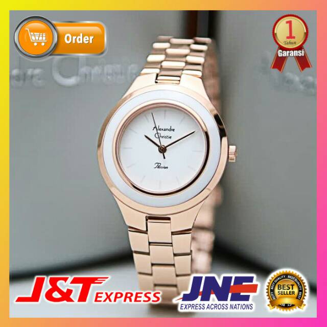 JAM TANGAN ALEXANDRE CHRISRIE WANITA JAM TANGAN CEWEK ORIGINAL ALEXANDER CHRISTIE AC 2821 ROSRGOLD