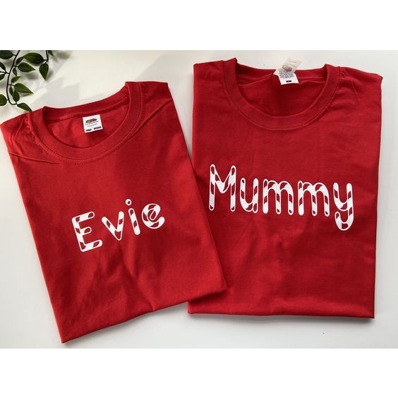 MYSTIQUE.ID-BAJU KAOS NATAL COUPLE EVIE&amp;MUMMY T-SHIRT LUCU DAN AESTHETIC