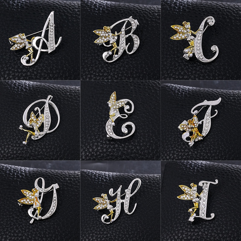 NEW!!!  Bros Korea 26 Gold Huruf Inggris  Bros Fashion  Bros Hijab Pin Pasangan Perhiasan Memorial Hadiah Cinta Aksesoris