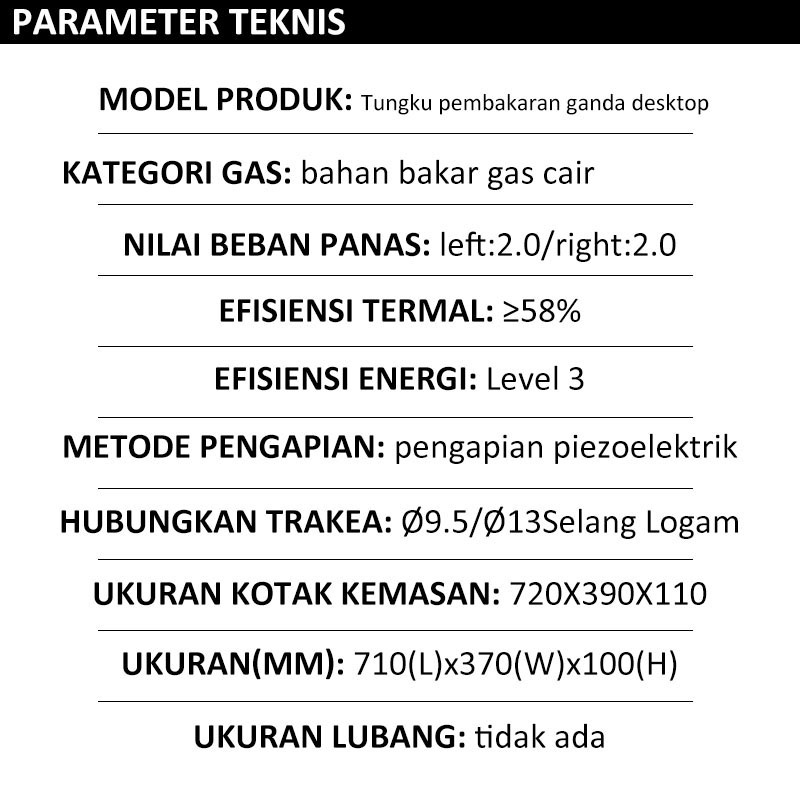 T1 Kompor gas desktop kompor gas tunggal/ganda hemat energi kompor gas stainless steel mudah dibersihkan