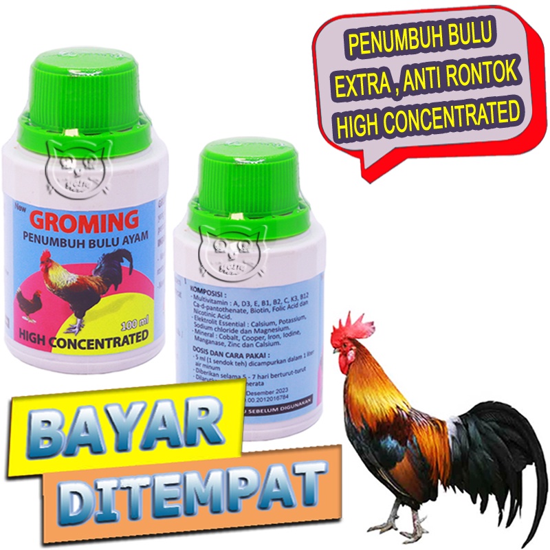 Groming Vitamin Tumbuh Bulu Ayam Pencegah Rontok