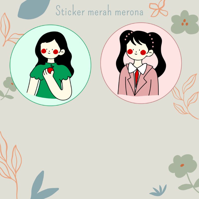 Sticker Gadis Pipi Merona