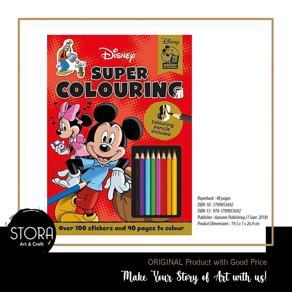 

Disney Classics - Mickey Mouse: Super Colouring (Colouring Time Xtra Disney) / Buku Mewarnai Import