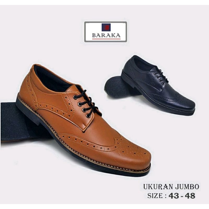 Sepatu kerja Pria Big Size shoes 43.45 Pantofel Oversize Kulit JUMBO Sepatu PNS Guru Pesta George Tane, 47