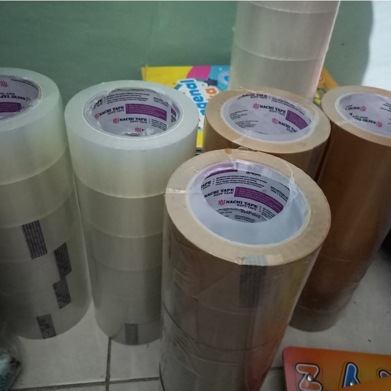 Lakban OPP NACHI 48mm 100yard COKLAT ( Isolasi Besar)