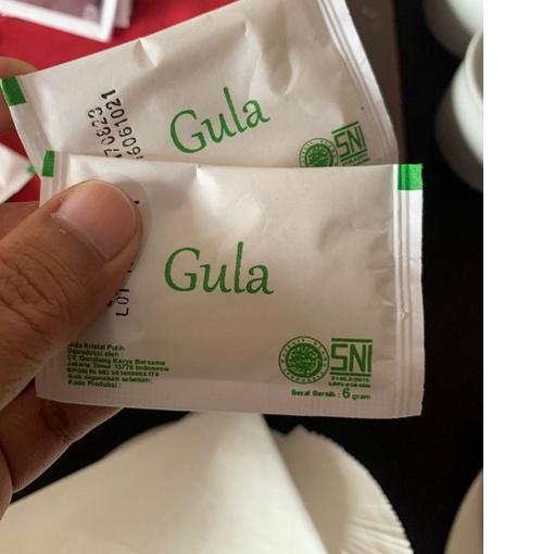 

Trendy SNI gula putih sachet ber BPOM 6gr / white sugar sachet isi 250pack
